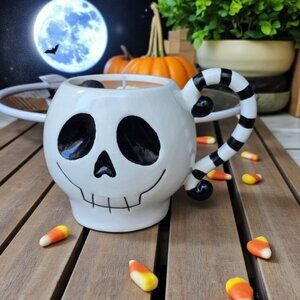 Handmade ✦ Boston Warehouse Skull Mug Candle ✦ Pumpkin Vanilla Coconut Soy Wax